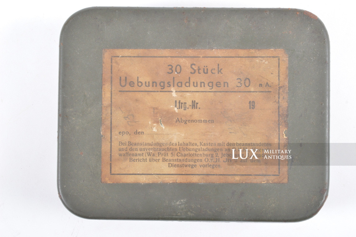 Boite allemande pour 30 Uebungsladungen - Lux Military Antiques - photo 8