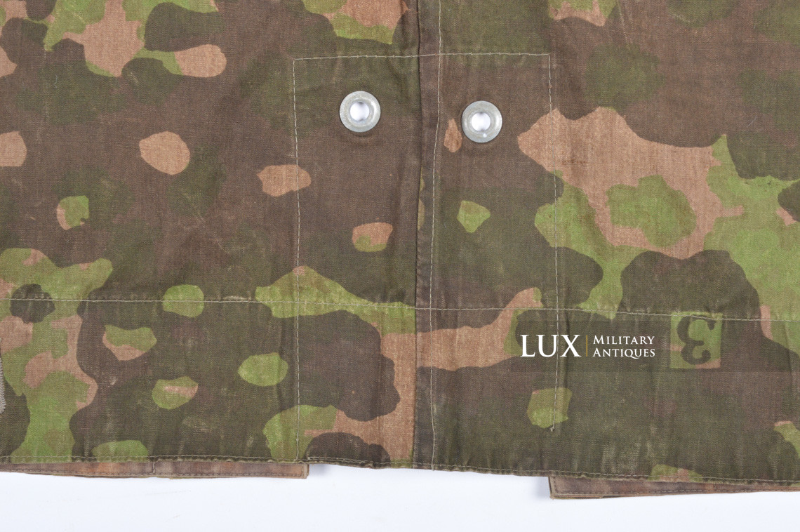 Rare late-war Waffen-SS camouflage shelter quarter / poncho, « plane tree 3 » - photo 14