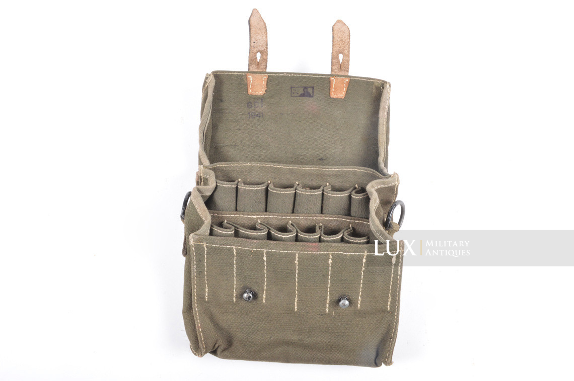 German flare gun ammunition pouch in green webbing, « epf 1941 » - photo 15