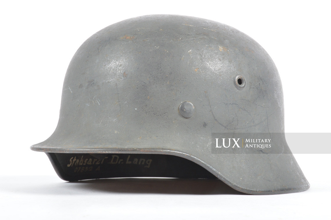 Late-war M40 Wehrmacht doctor's combat helmet, «Q66 » - photo 9