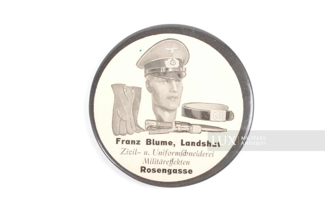 German military department store advertising pocket mirror, « Franz Blume » - photo 4