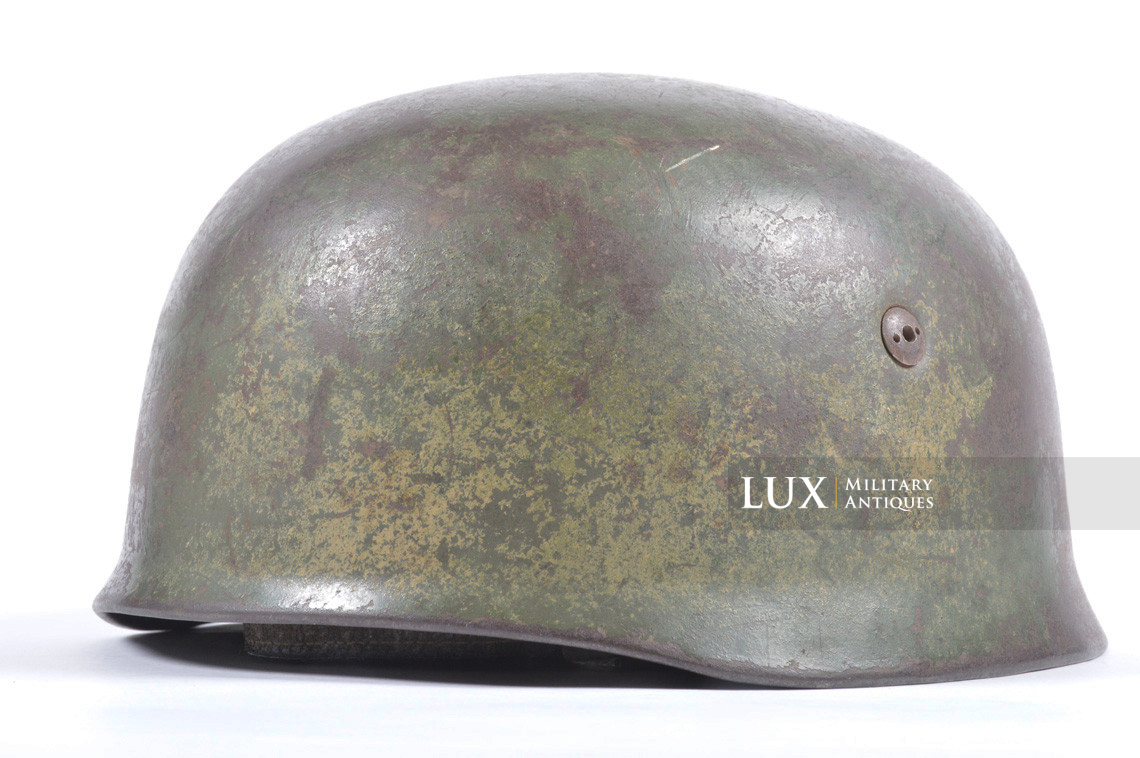 Casque parachutiste allemand M38 double insigne camouflé « FJR6 » - photo 7