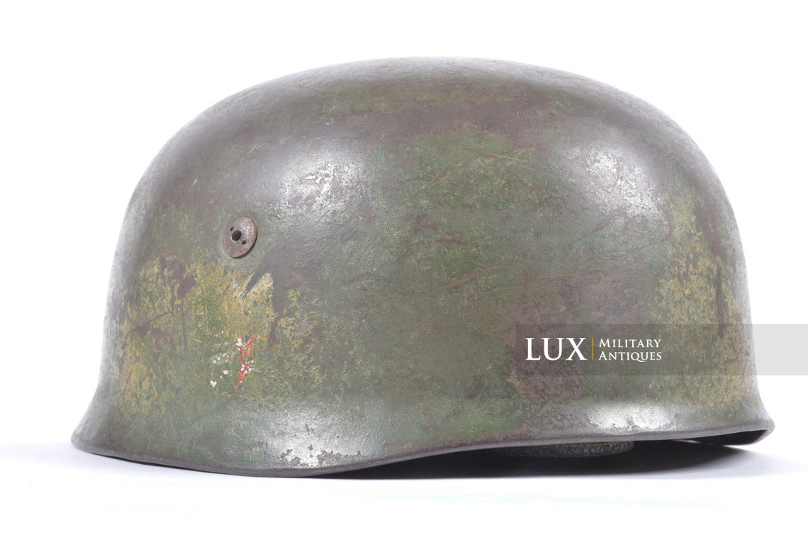 Casque parachutiste allemand M38 double insigne camouflé « FJR6 » - photo 9