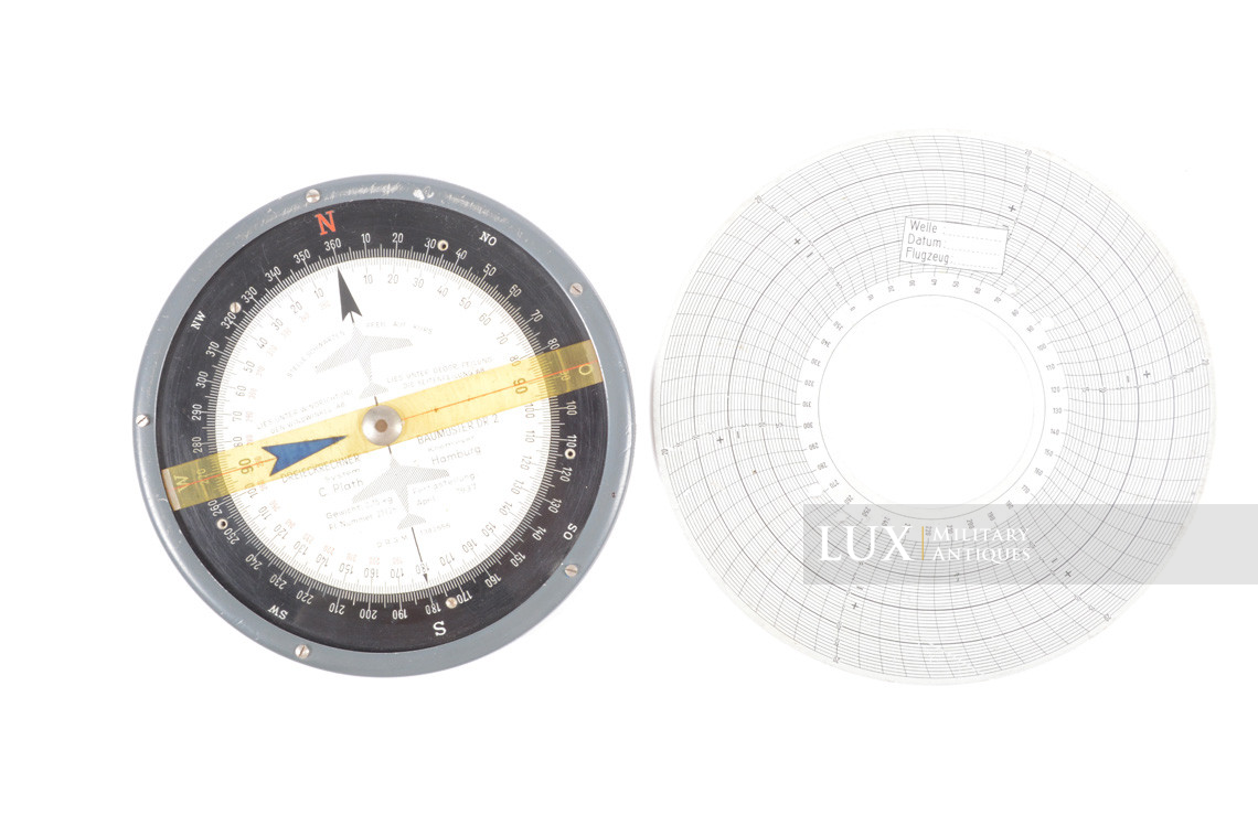 Early Luftwaffe flight navigational calculator and weather chart, « DR2 » - photo 4