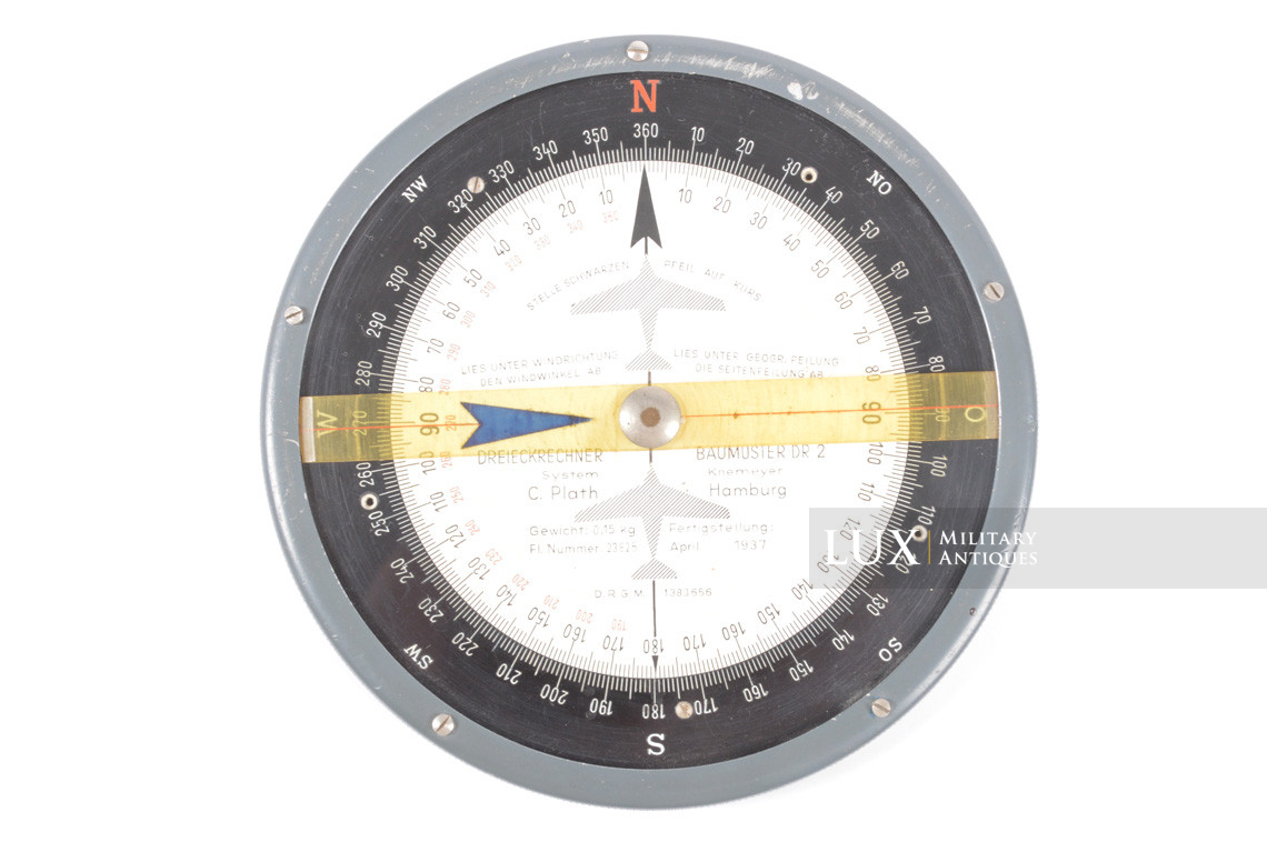 Early Luftwaffe flight navigational calculator and weather chart, « DR2 » - photo 7