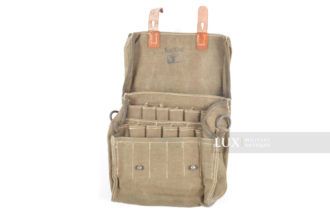 German flare gun ammunition pouch in green webbing, « fuq1941 » - photo 13