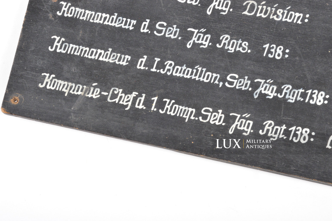 Panneau en bois allemand, « Gebirgs Jäger Regiment 138 » - photo 9