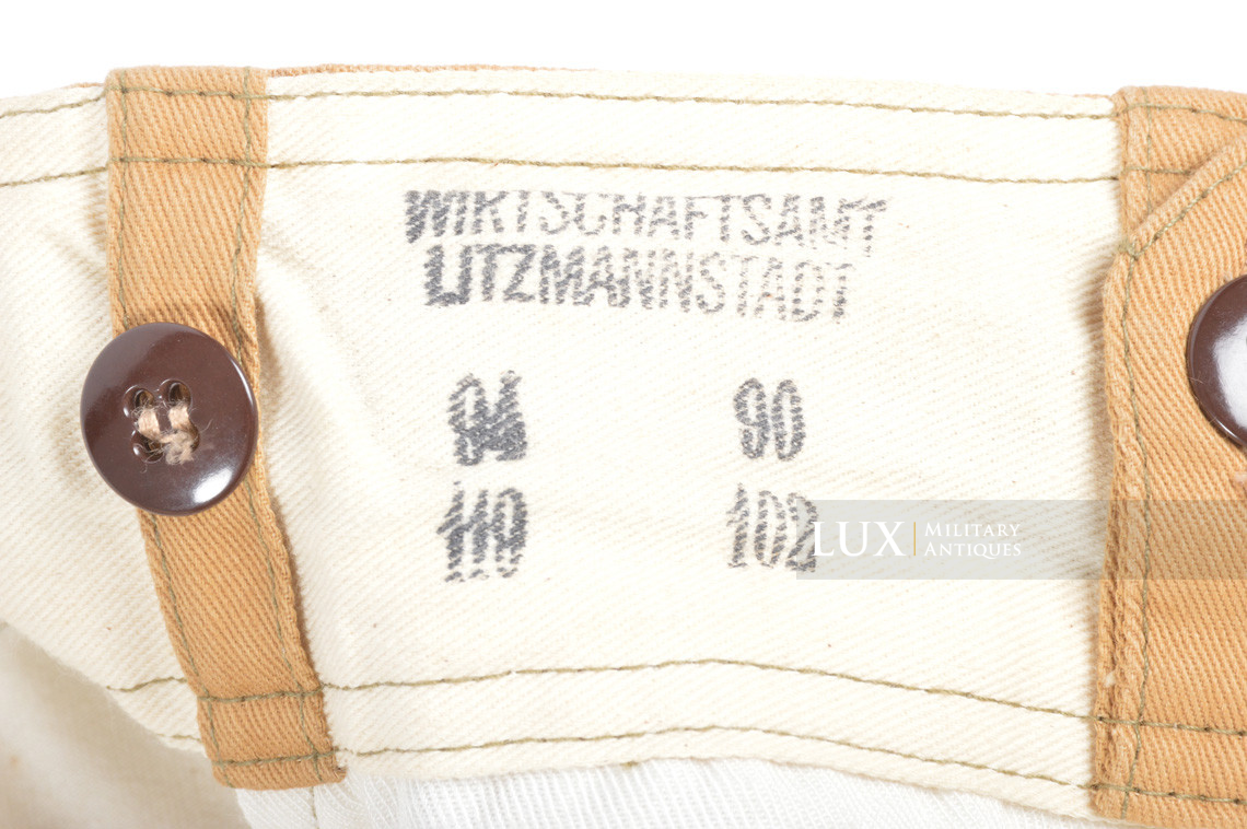 Unissued Luftwaffe tropical service trousers, « Ramcke » - photo 21