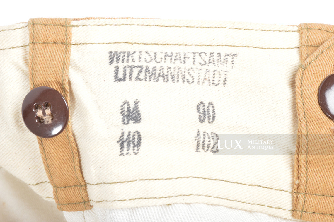 Unissued Luftwaffe tropical service trousers, « Ramcke » - photo 21