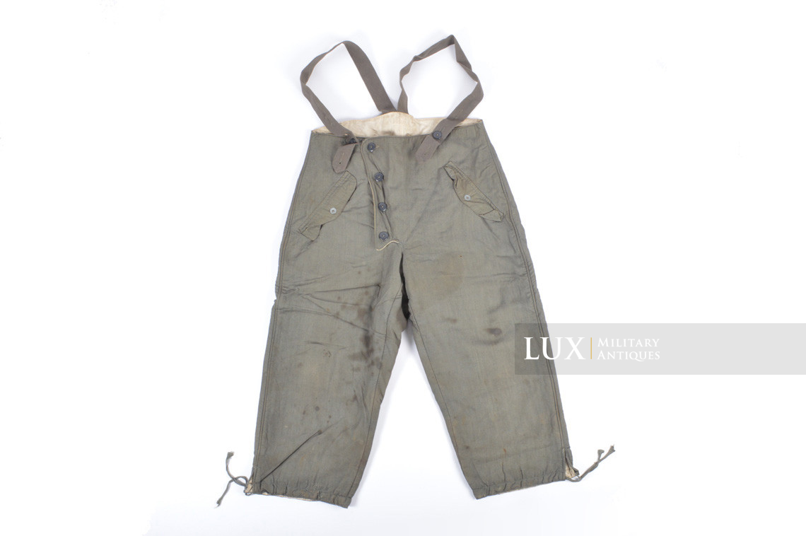Heer / Waffen-SS green camouflage reversible to white winter combat trousers - photo 4