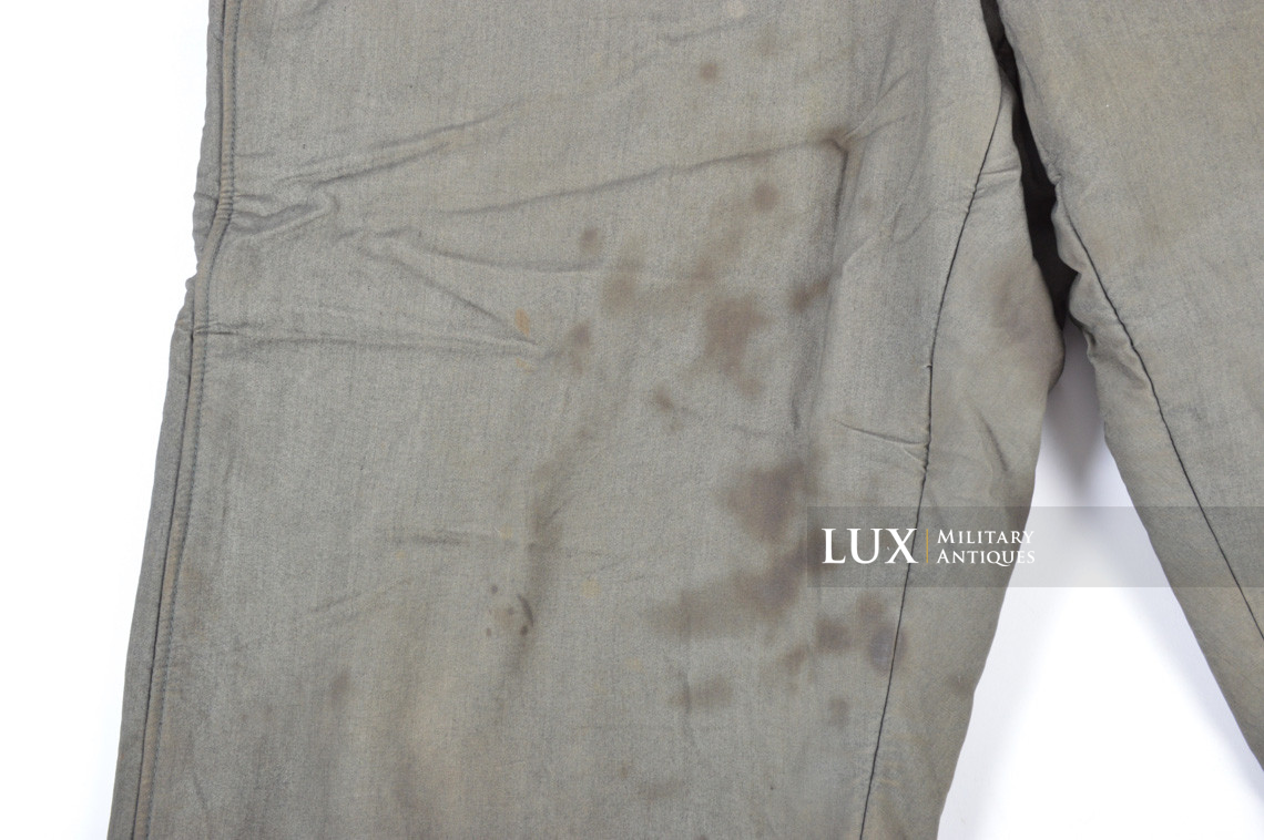 Heer / Waffen-SS green camouflage reversible to white winter combat trousers - photo 9