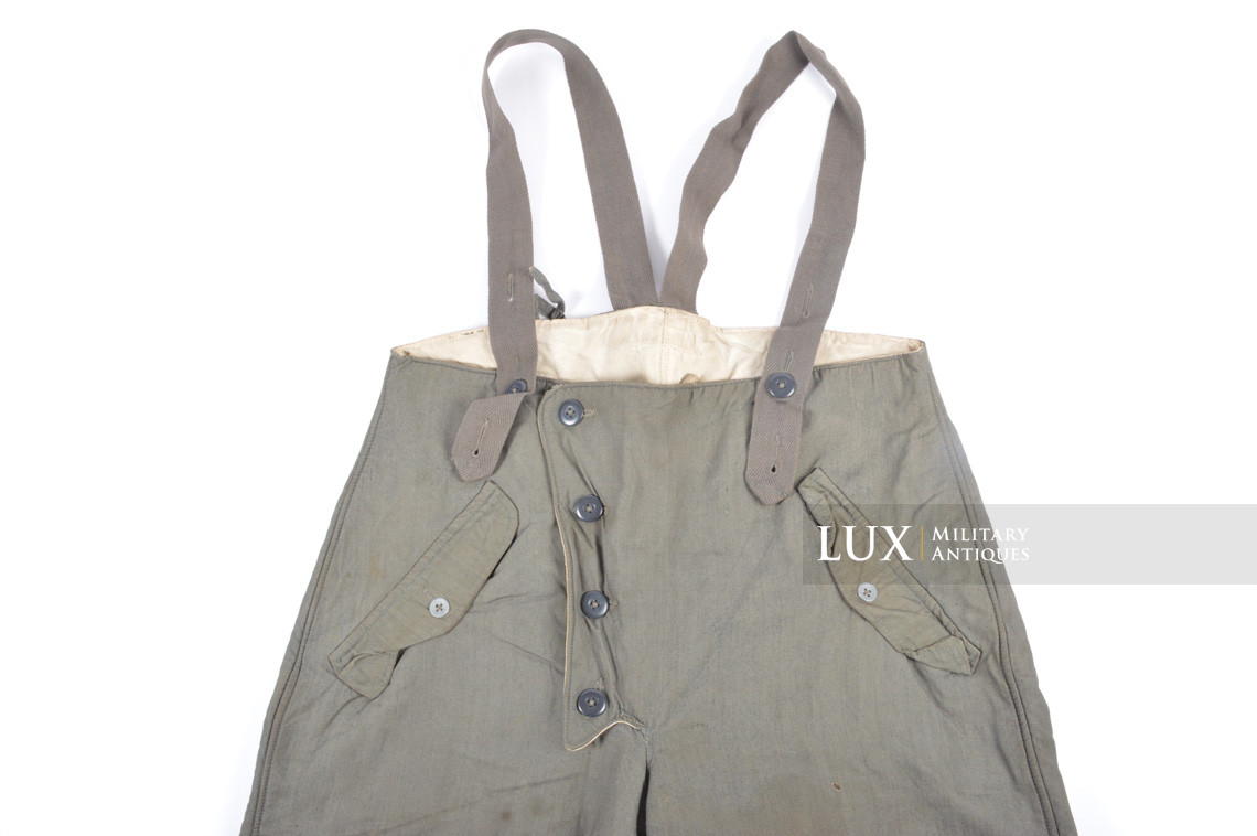 Heer / Waffen-SS green camouflage reversible to white winter combat trousers - photo 7