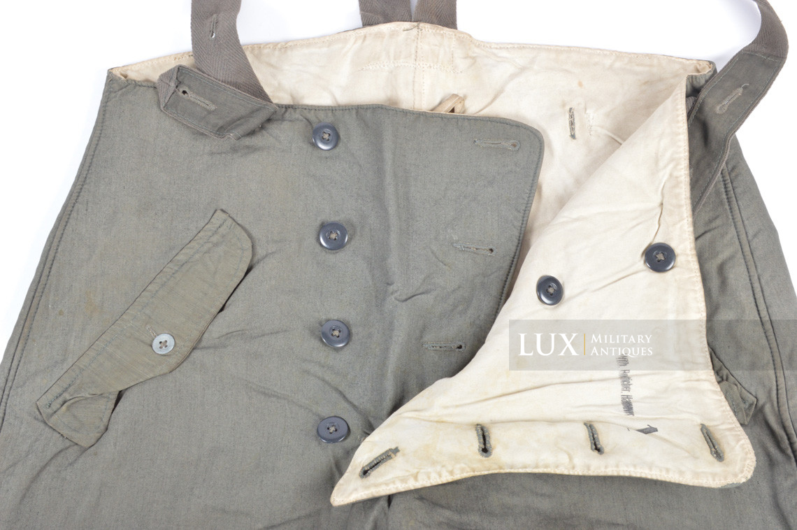 Heer / Waffen-SS green camouflage reversible to white winter combat trousers - photo 14