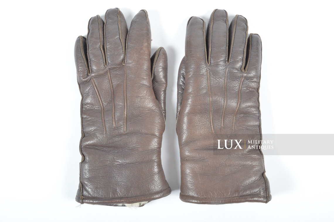 Paire de gants allemands d'officer en cuir fourrés - photo 4