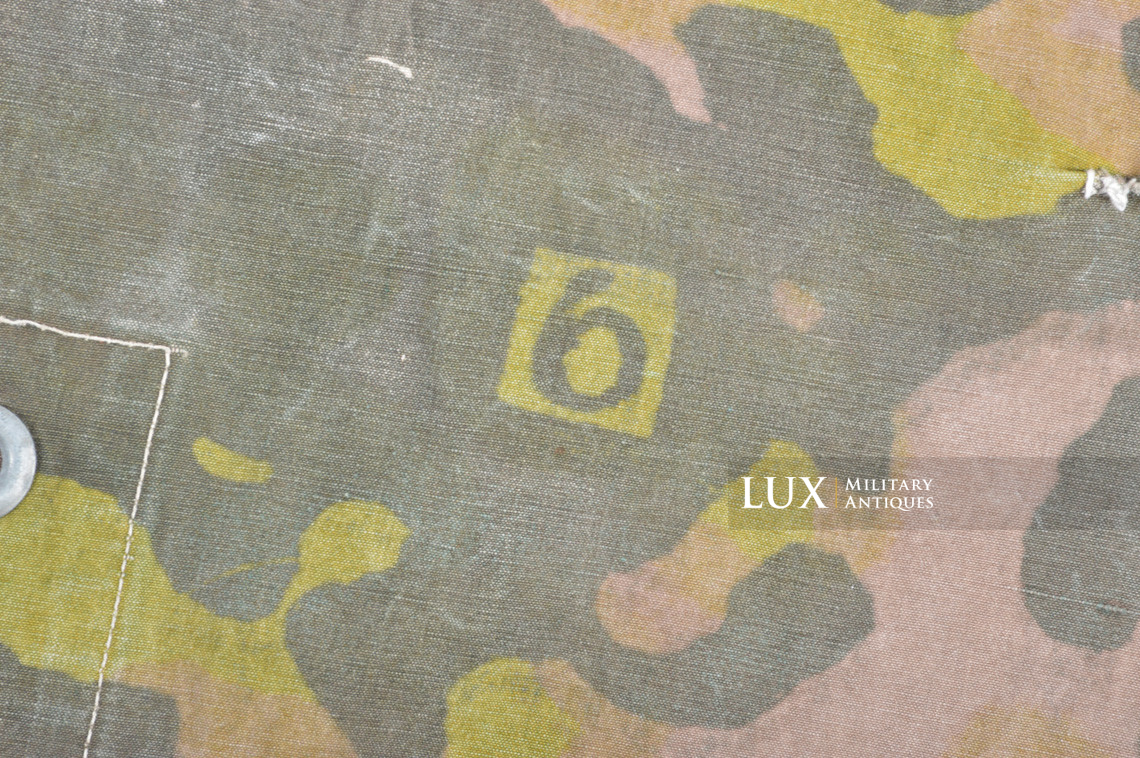 Early Waffen-SS camouflage shelter quarter / poncho, « plane tree 6 / lateral » - photo 21
