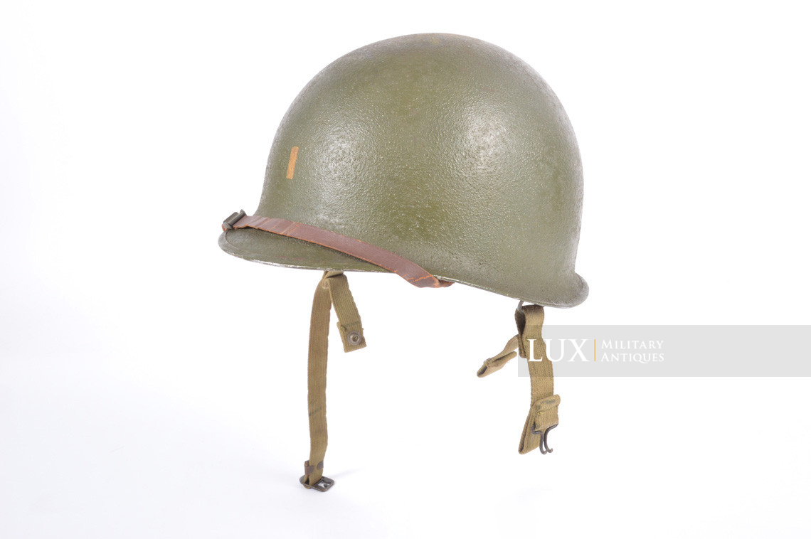 Rare casque USM2 demi-lune de parachutiste, « 2nd Lieutenant » - photo 4