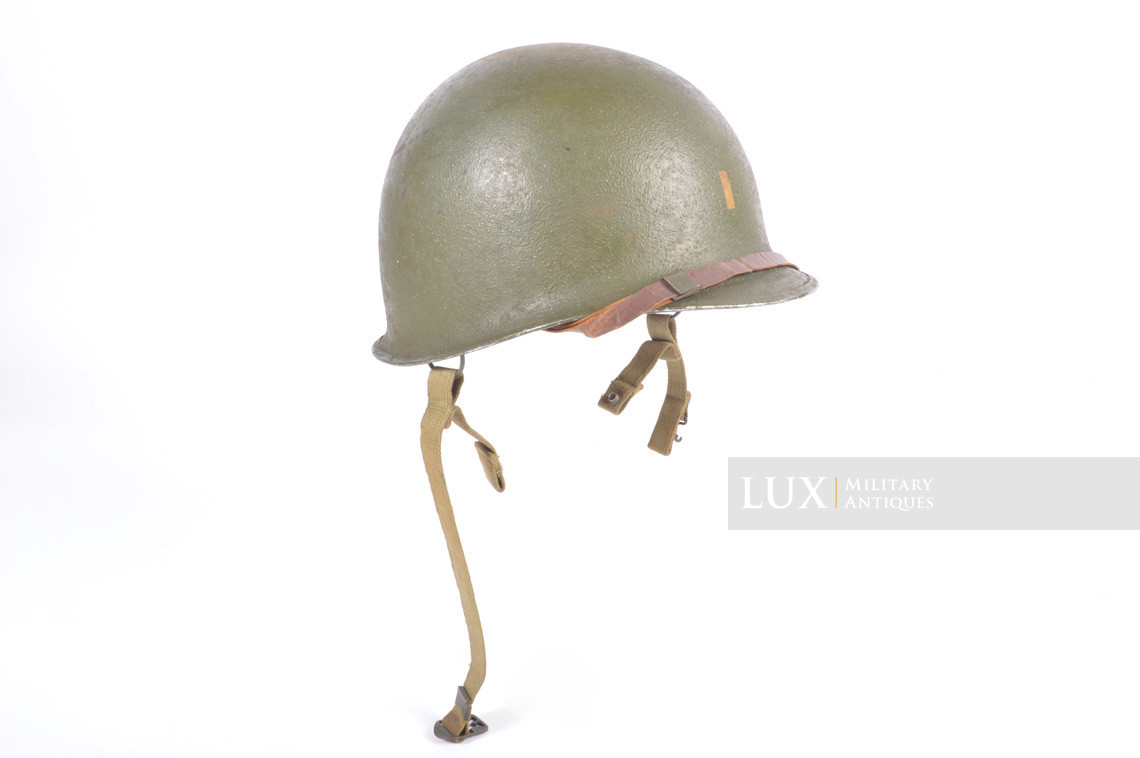 Rare casque USM2 demi-lune de parachutiste, « 2nd Lieutenant » - photo 10