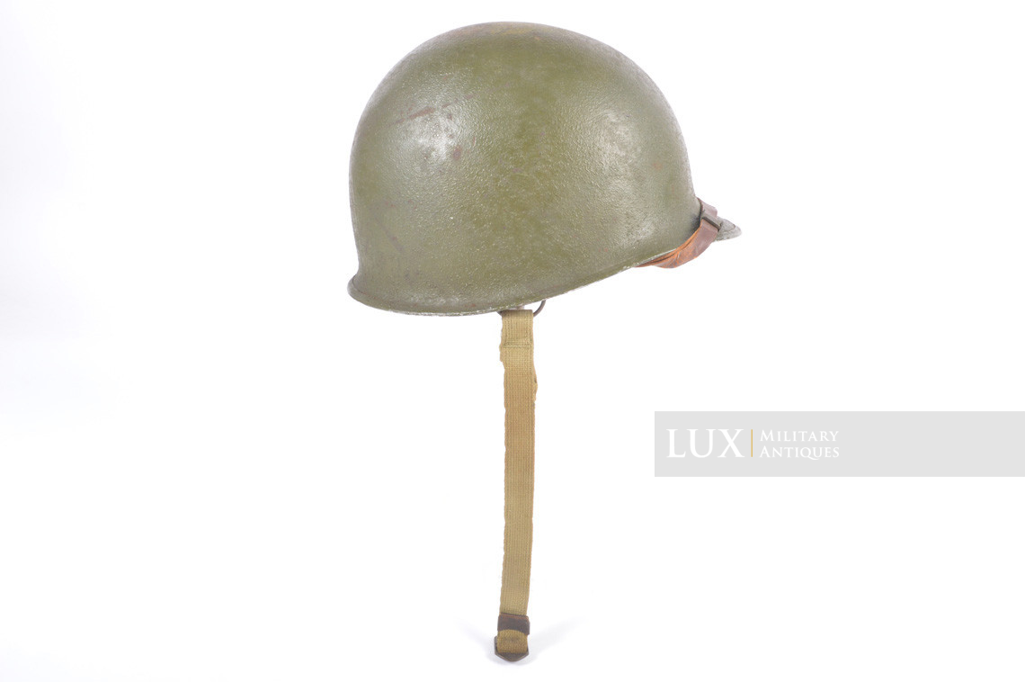 Rare casque USM2 demi-lune de parachutiste, « 2nd Lieutenant » - photo 12