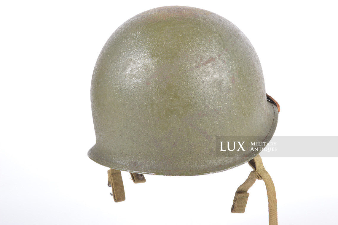 Rare casque USM2 demi-lune de parachutiste, « 2nd Lieutenant » - photo 15