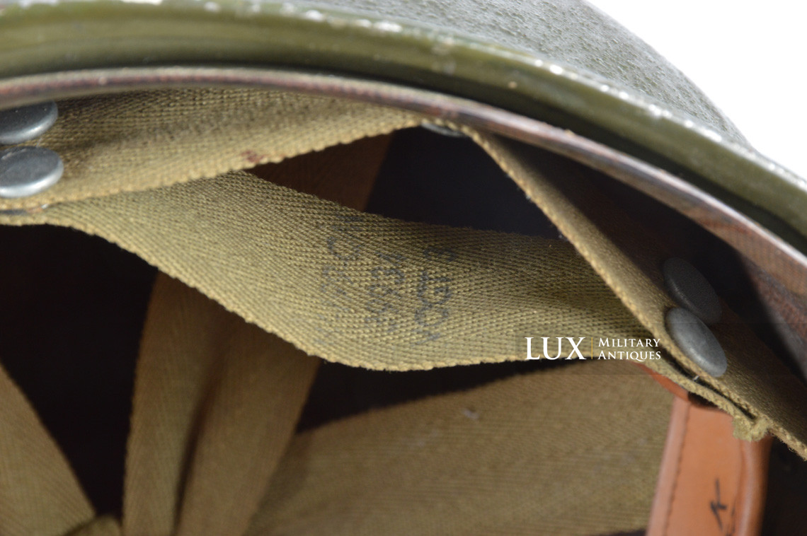 Rare casque USM2 demi-lune de parachutiste, « 2nd Lieutenant » - photo 50