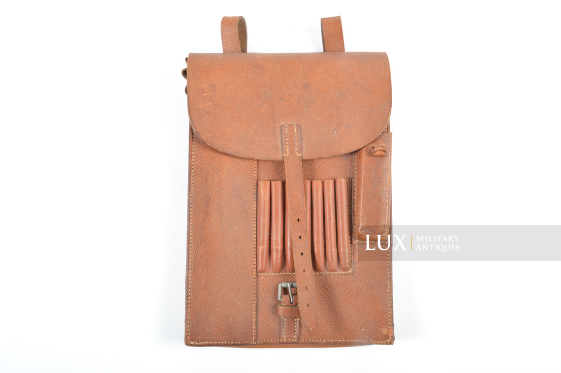 Porte cartes précoce en cuir brun naturel, « 1938 » - photo 4