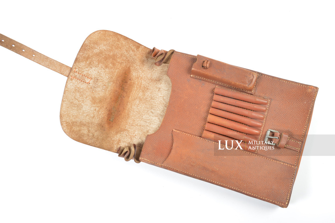 Porte cartes précoce en cuir brun naturel, « 1938 » - photo 11