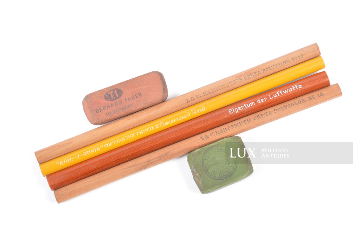 German period map case pencil and eraser set