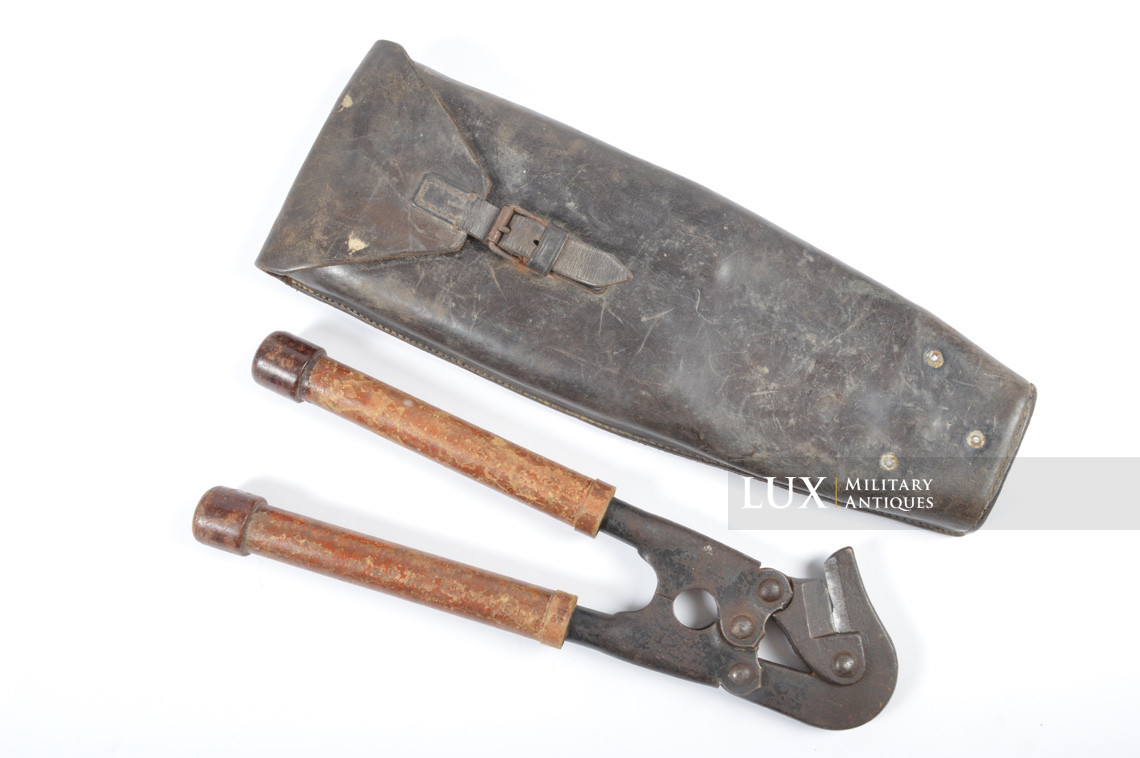 Early combat pioneer short wire cutters and carry pouch, « 1938 » - photo 4