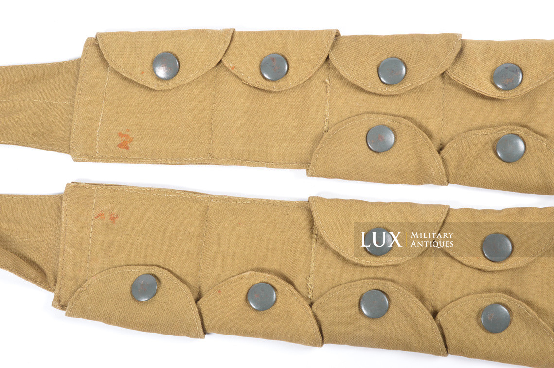 Late-war paratrooper's k98 tan ammunition bandoleer, « 1944 » - photo 8