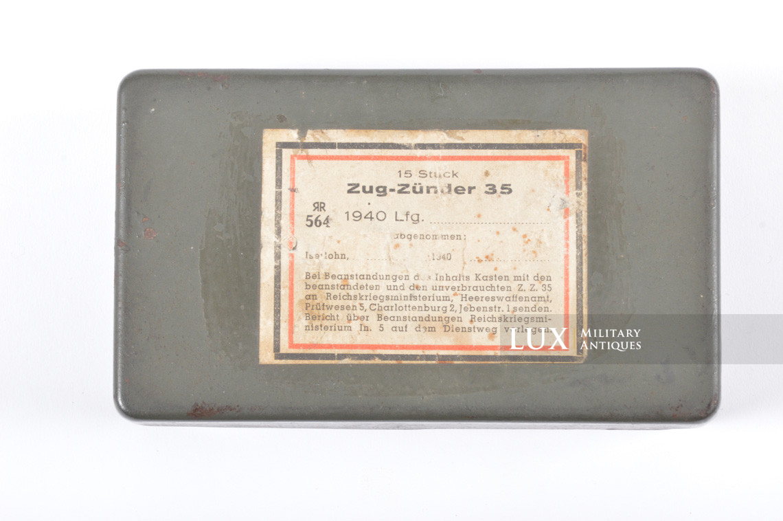 German ZZ35 fuze box, « 15 stück zug-zünder 35 » - photo 7