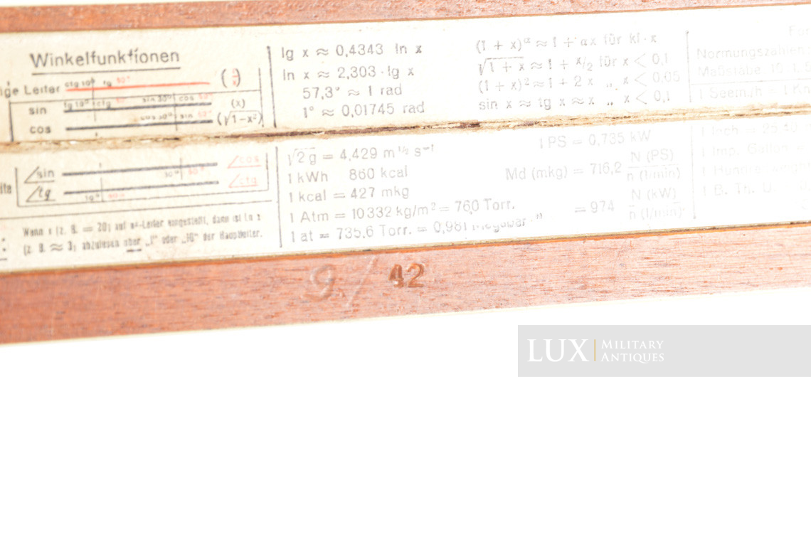 Latte allemande de mesure pour carte avec son étui, «1942 » - photo 13