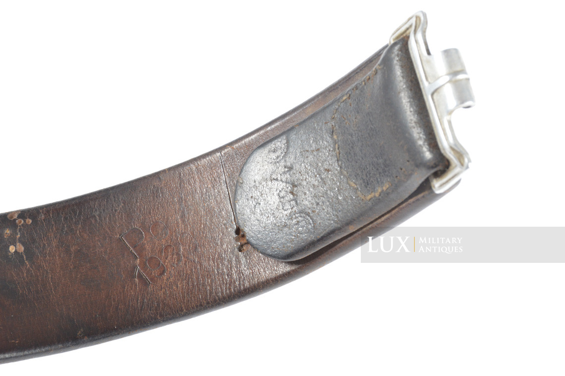Early Waffen-SS combat leather belt, « SS 1/39 RZM » - photo 9
