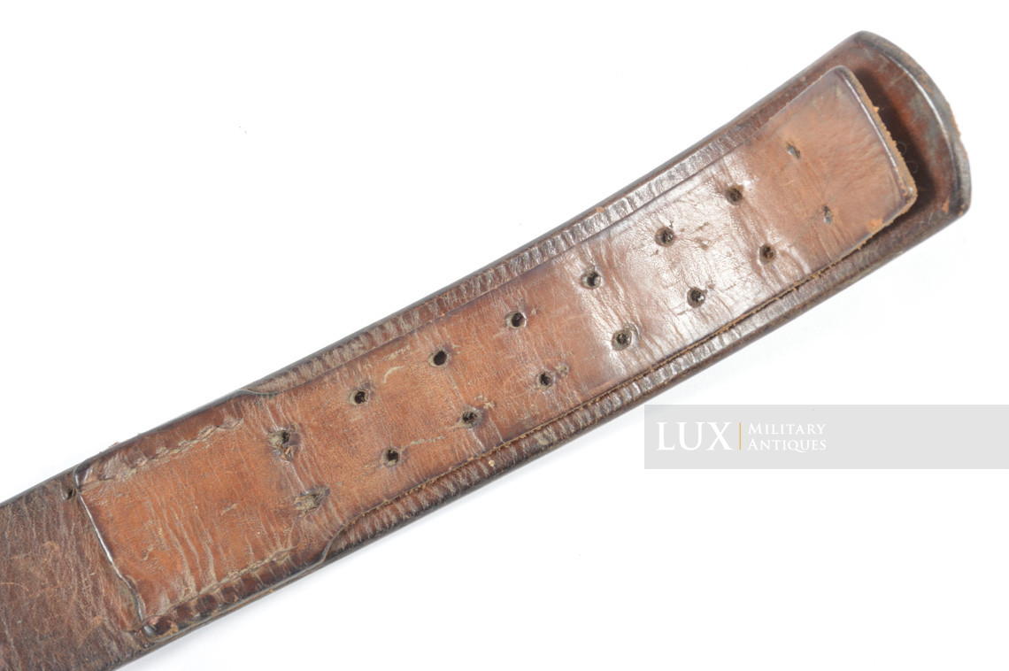 Early Luftwaffe chocolate brown combat service belt, « 1939 / Flak unit marked » - photo 14