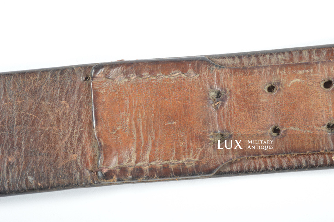Early Luftwaffe chocolate brown combat service belt, « 1939 / Flak unit marked » - photo 15
