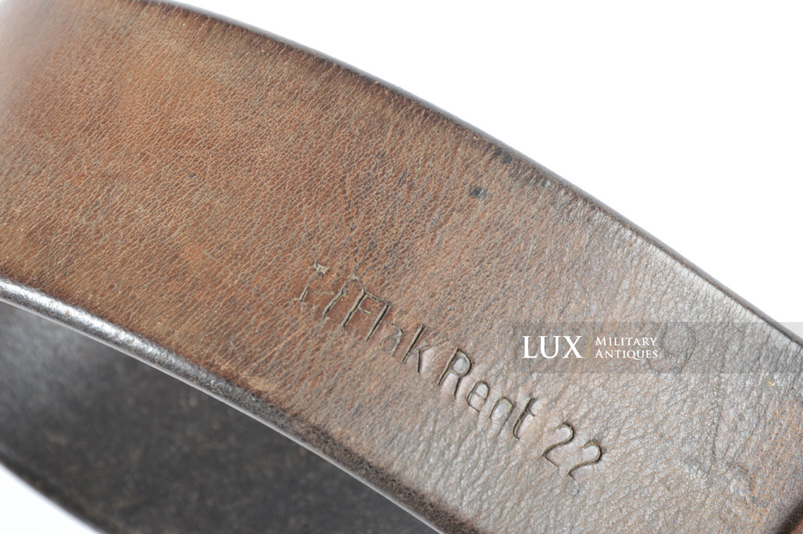 Early Luftwaffe chocolate brown combat service belt, « 1939 / Flak unit marked » - photo 10