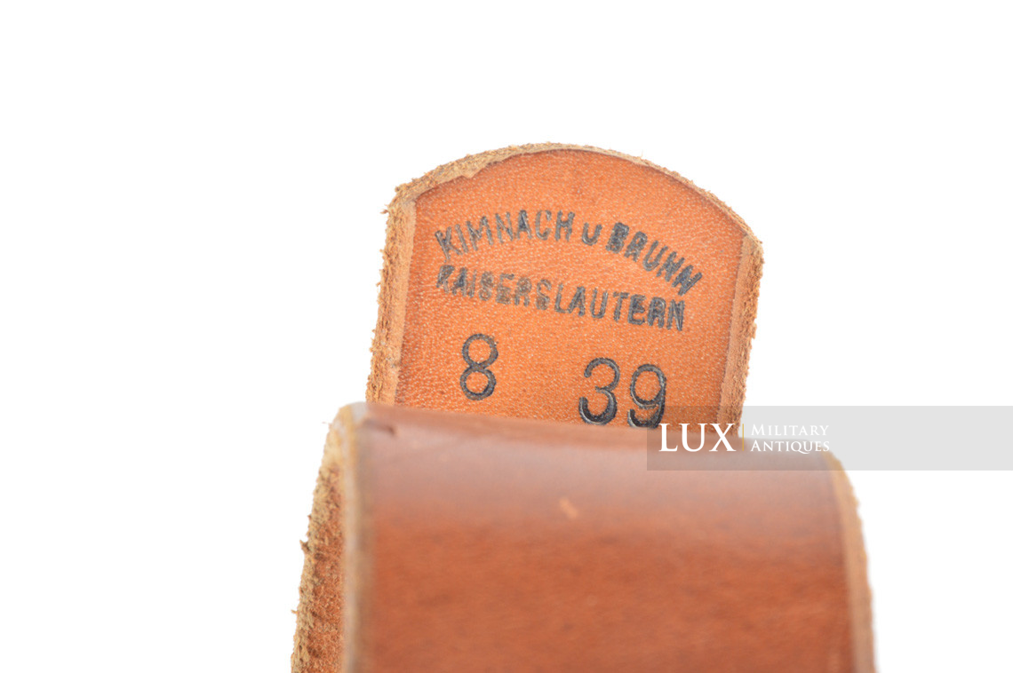 Unissued early German leather belt in natural brown leather, « 1939