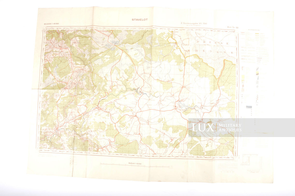 German Army map, Kampfgruppe Hansen, « Belgium - Stavelot » - photo 4