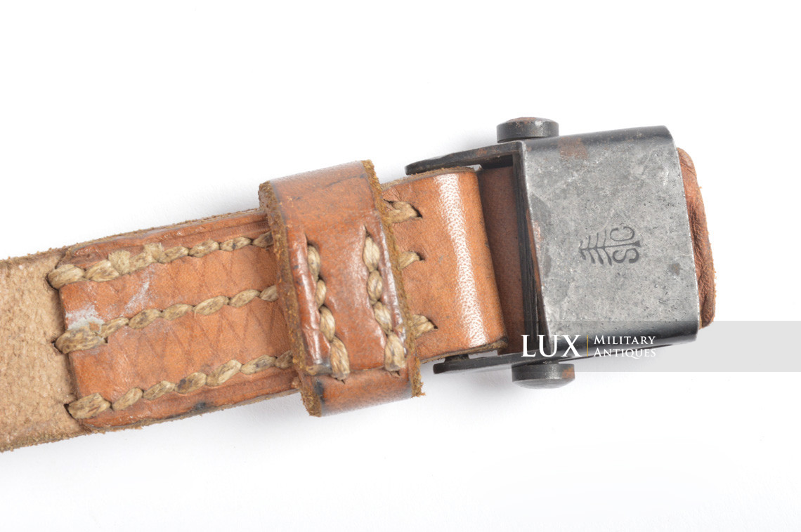 Unissued early German MP38/40 natural brown leather sling, « jvf1941 » - photo 12