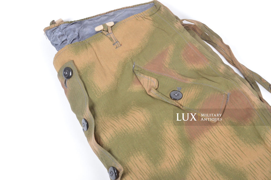 Unissued German Heer / Luftwaffe tan & water pattern winter camouflage combat pants, « 1943 » - photo 7