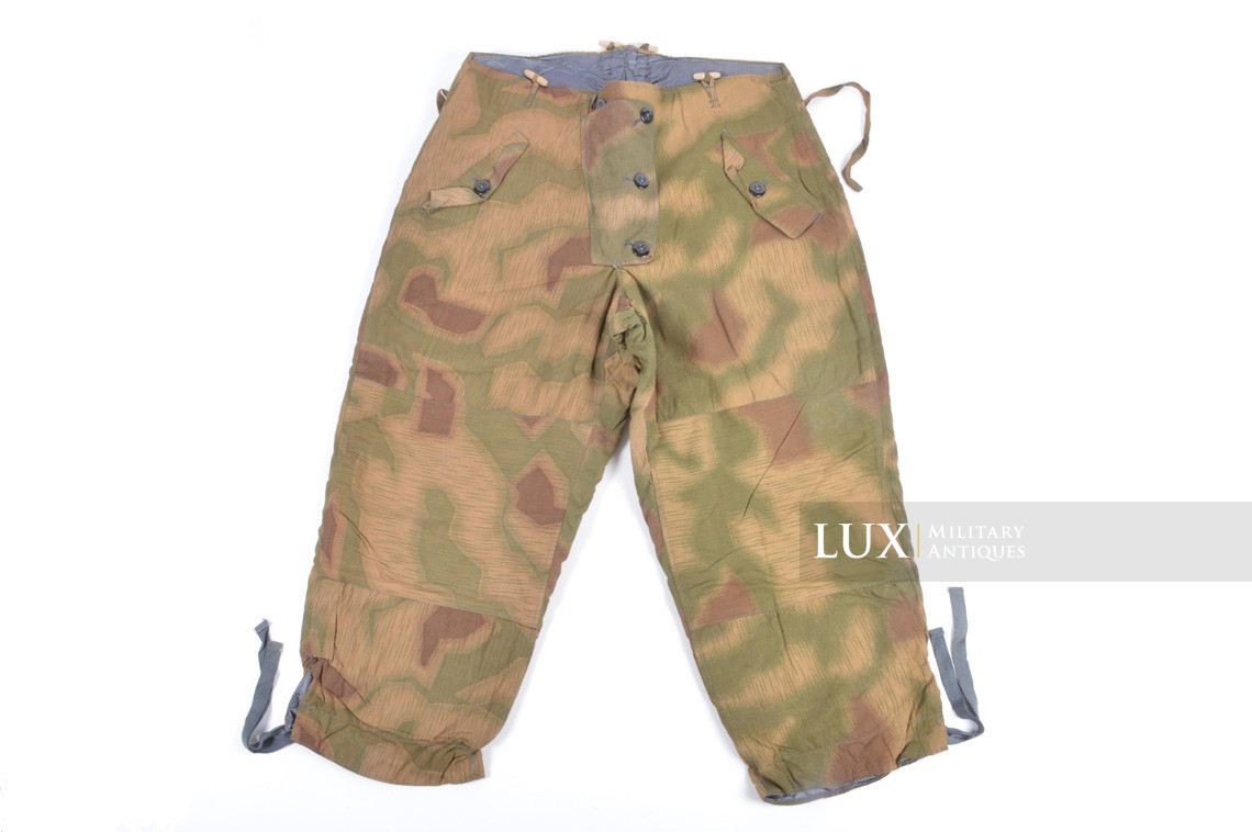 Unissued German Heer / Luftwaffe tan & water pattern winter camouflage combat pants, « 1943 » - photo 12