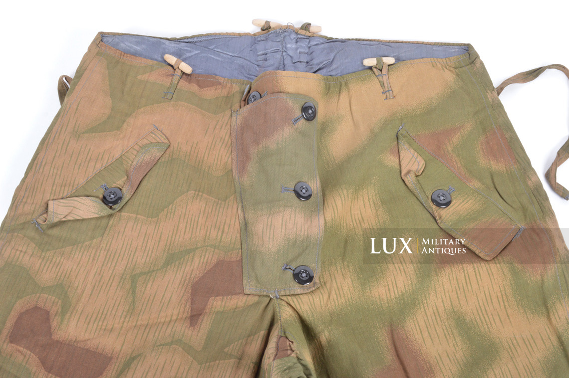 Unissued German Heer / Luftwaffe tan & water pattern winter camouflage combat pants, « 1943 » - photo 13
