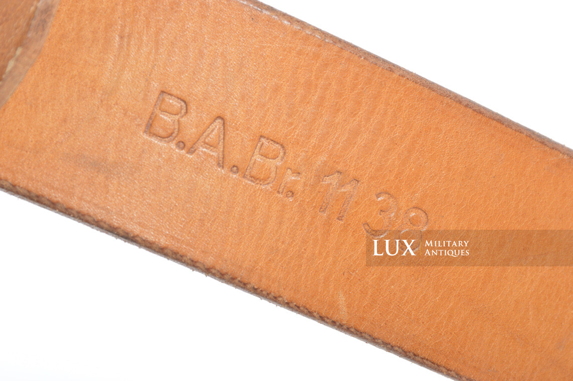 Unissued early German leather belt in natural brown leather, « 1939 » - photo 10