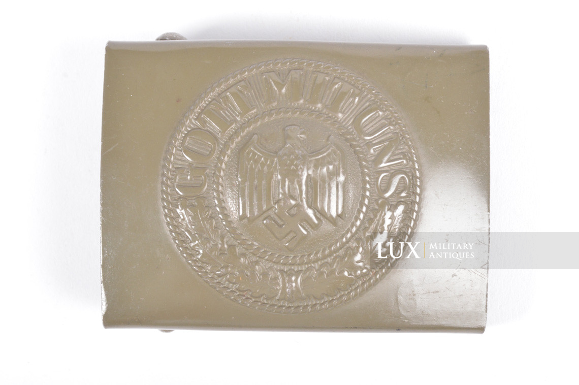 Late-war Heer green painted combat belt buckle, « unmarked » - photo 4