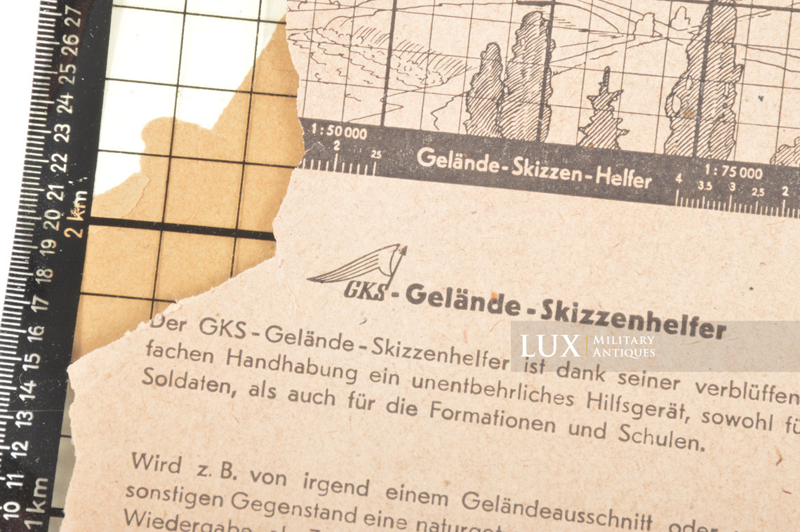 Rare instrument allemand de lecture de cartes, « Gelander-Skizzenhelfer GKS » - photo 11