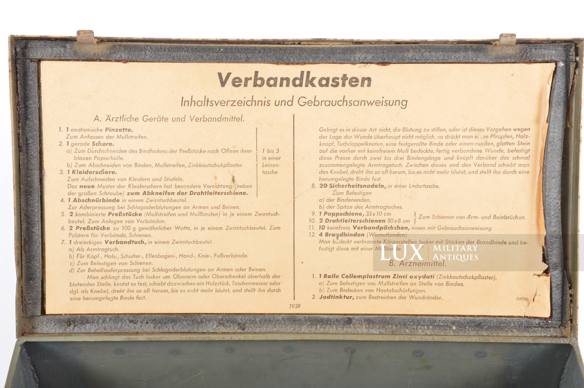 Late-war metal medics first aid box, « Verbandkasten » - photo 20