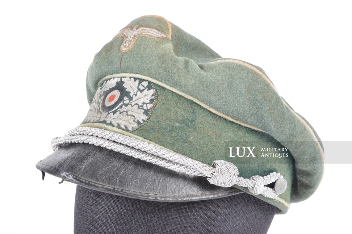 German Heer infantry crusher cap, « combat worn / issued example » - photo 4