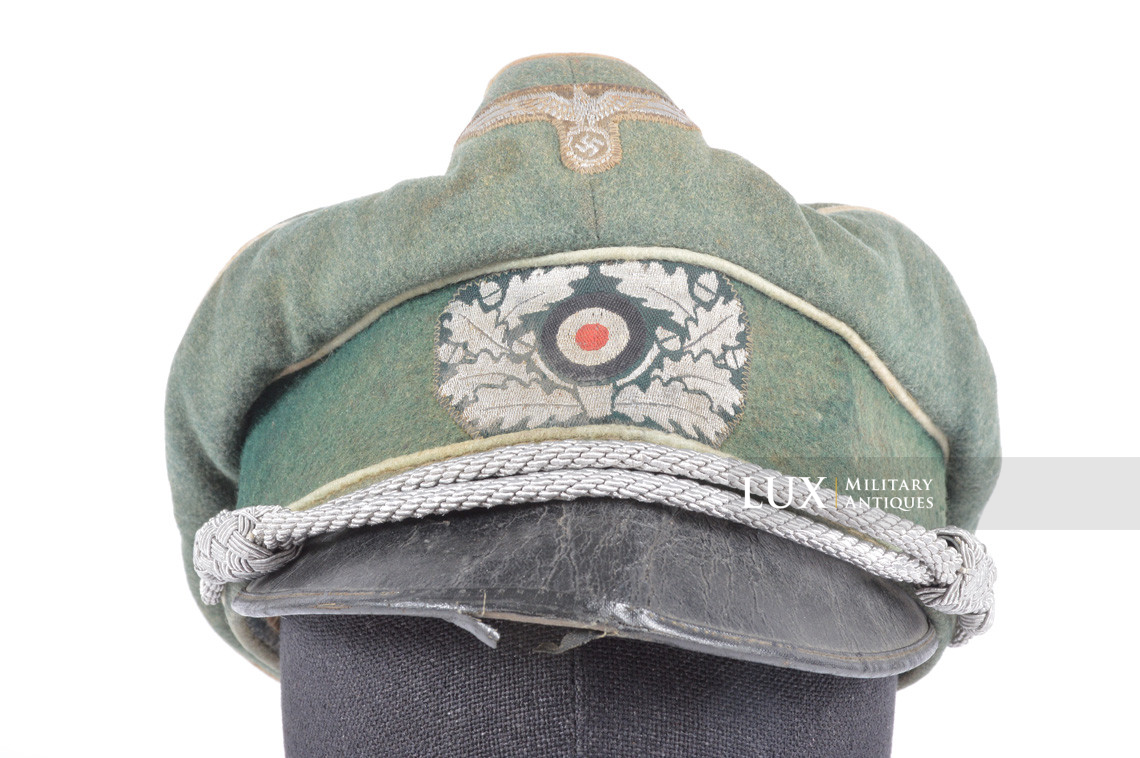 German Heer infantry crusher cap, « combat worn / issued example » - photo 7