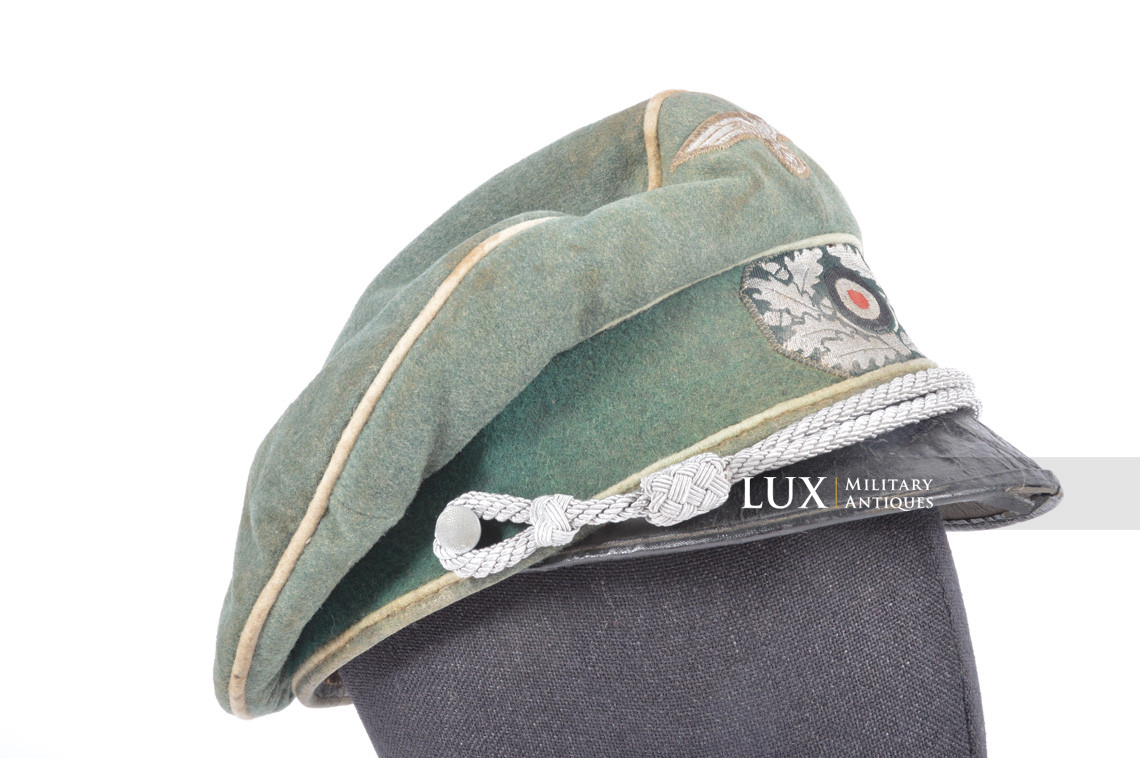 German Heer infantry crusher cap, « combat worn / issued example » - photo 8