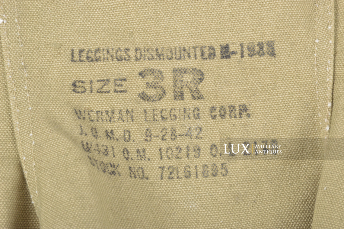 US Canvas leggings, « 3R » - Lux Military Antiques - photo 10