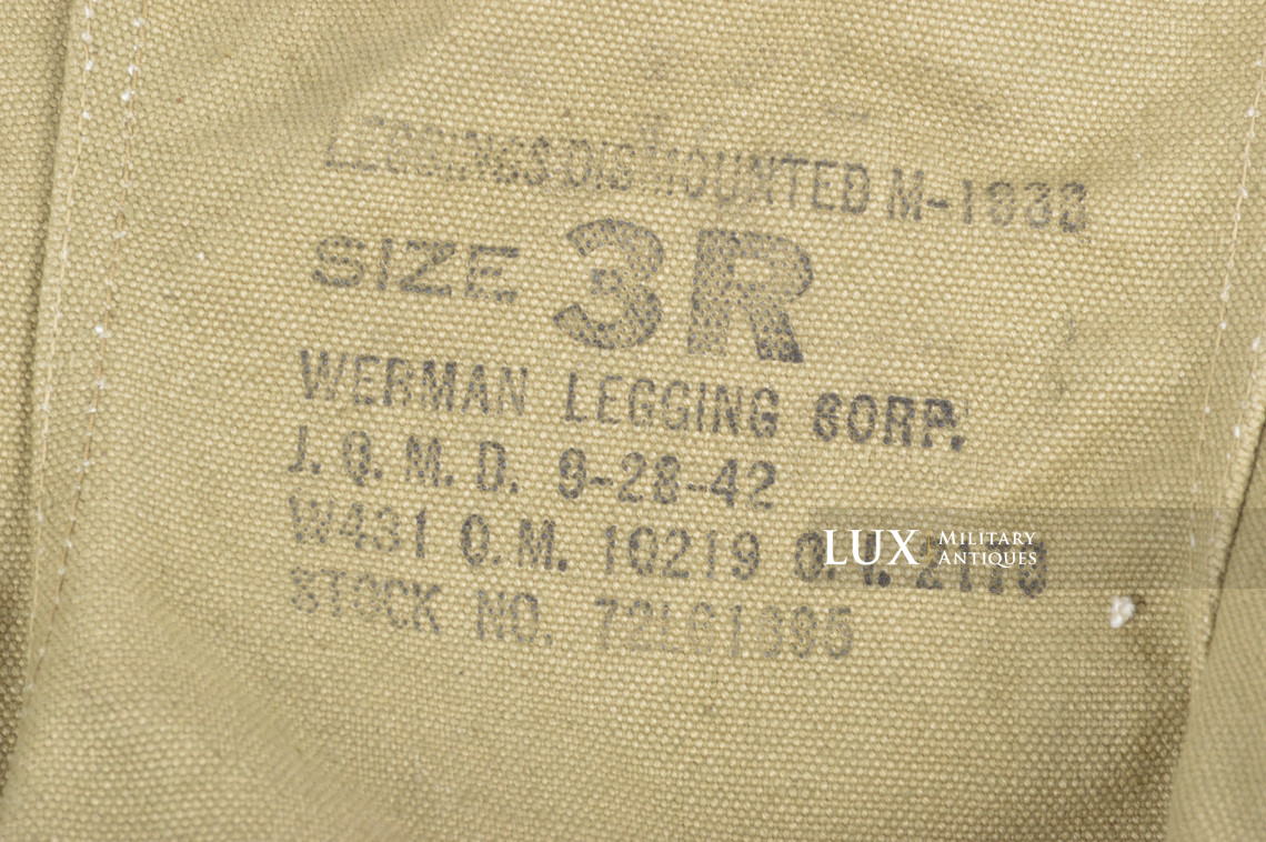 US Canvas leggings, « 3R » - Lux Military Antiques - photo 11